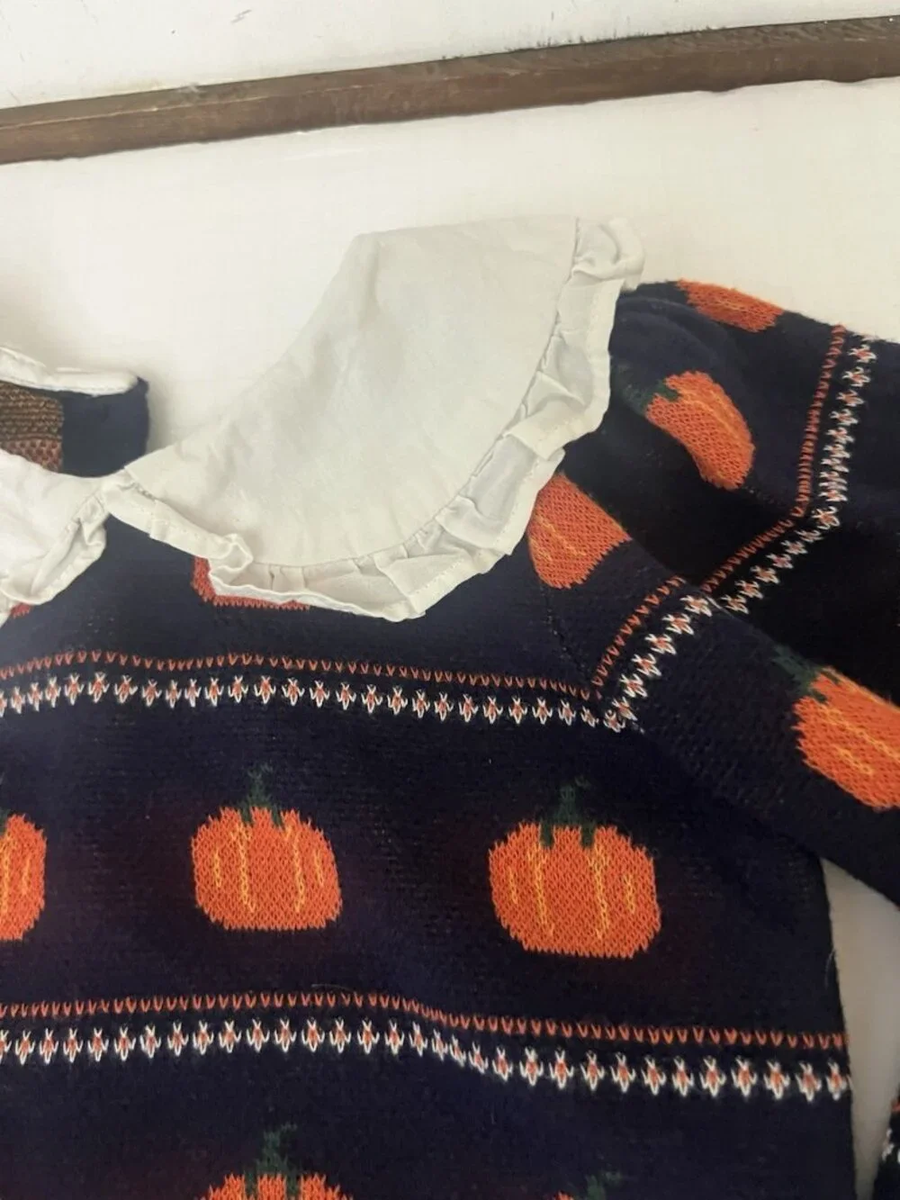 Janie & Jack Girls' Long Sleeve Pumpkin Sweater Size 2T Thanksgiving Fall Autumn